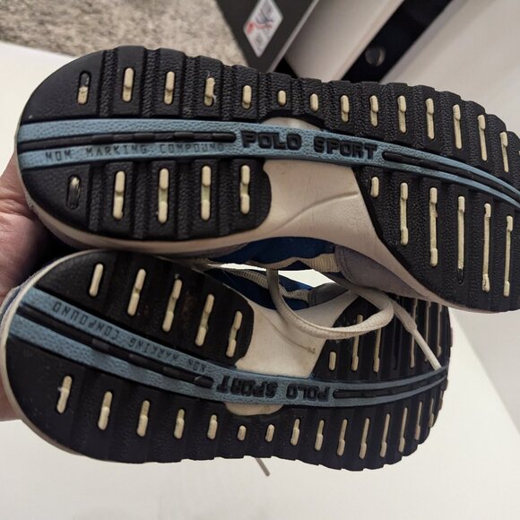 GREAT CONDITION Blue EUC Polo Sport X-67 sneakers Women's Size 6.5 - Picture 9 of 15